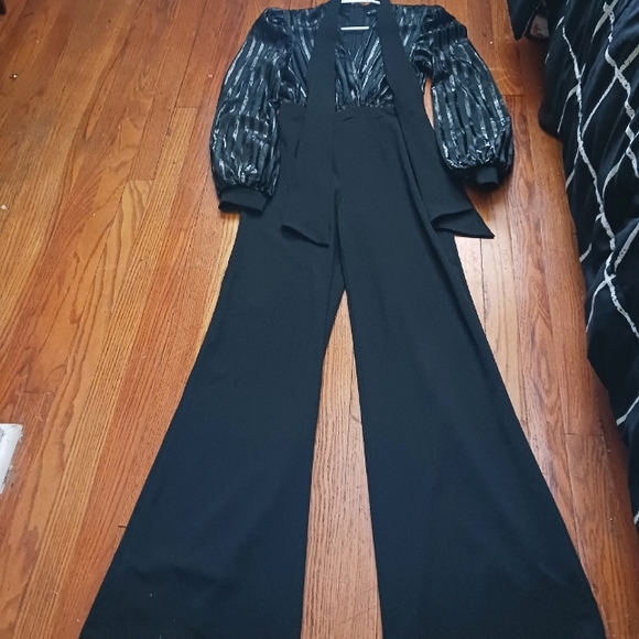 Long black jumpsuit by Valentine - Picture 2 of 3